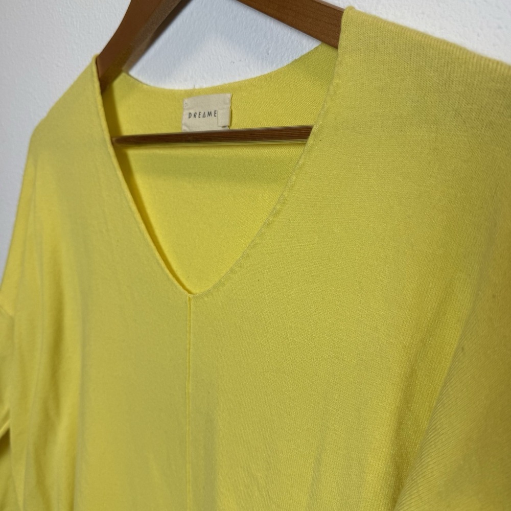 Dreamers By Debut Women's Yellow Knit Sweater Size Small/Medium Lemon - Picture 3 of 9